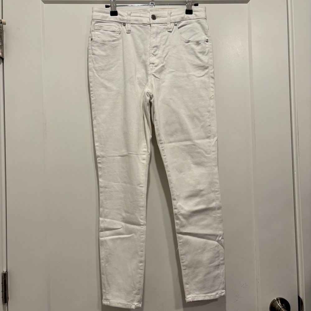 Good American Good Waist High Rise Skinny Jeans White Denim Size 4/27